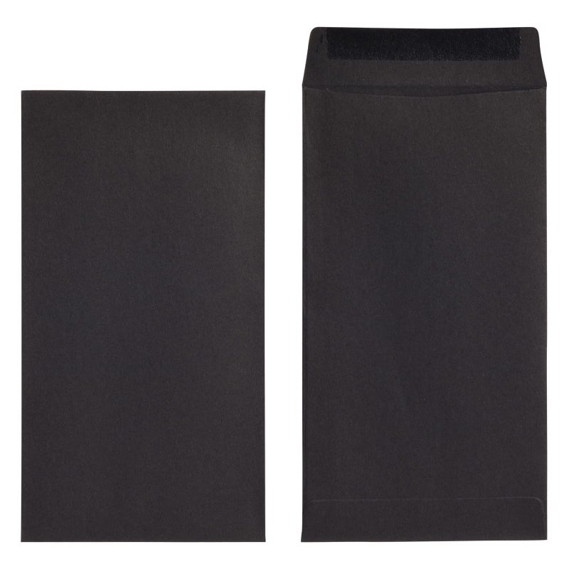 Okuna Outpost Money Envelopes for Cash - 100 GSM Paper & Compact Design - Black Envelopes for Budgeting & 100 Saving Challenge - Pack of 100, 3.5 x 6.5 In, Black, Paper - Image 5